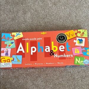 Alphabet & Numbers Puzzle Pairs - Multicolor